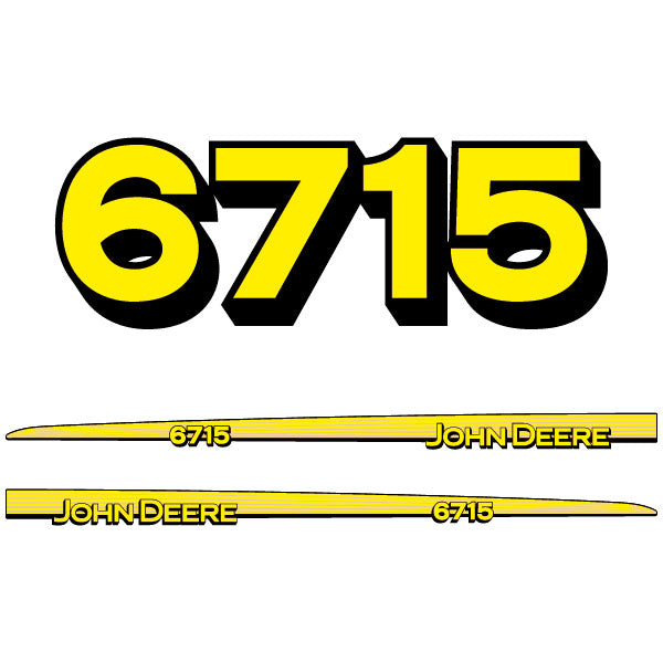 John Deere 6715 tractor decal aufkleber adesivo sticker set replacement decal set
