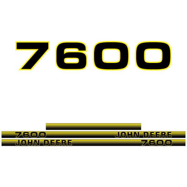John Deere 7600 tractor decal aufkleber adesivo sticker set replacement decal set
