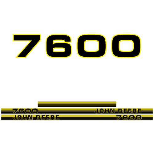 John Deere 7600 tractor decal aufkleber adesivo sticker set replacement decal set