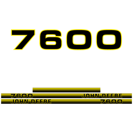 John Deere 7600 tractor decal aufkleber adesivo sticker set replacement decal set