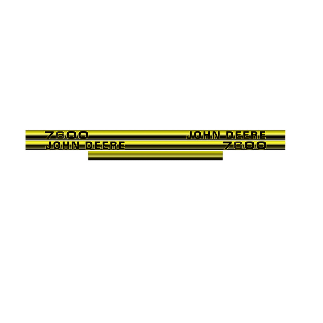 John Deere 7600 Tractor Decal (Sticker) Set replacement decal set