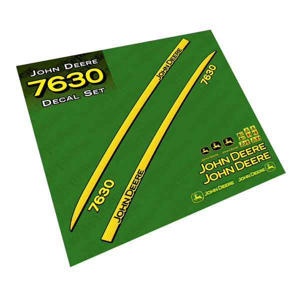 John Deere 7630 Tractor Decal (Sticker) Set replacement decal set