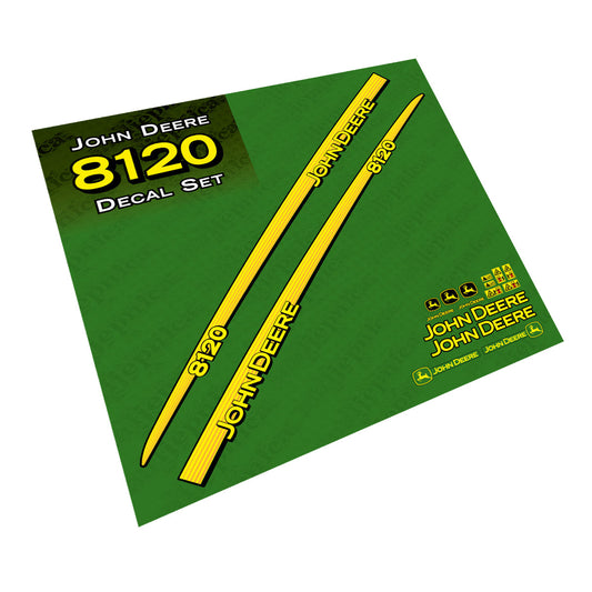 John Deere 8120 Tractor Decal (Sticker) Set replacement decal set