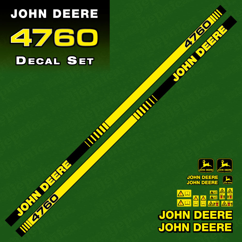 John Deere 4760 Tractor Decal (Sticker) Set replacement decal set