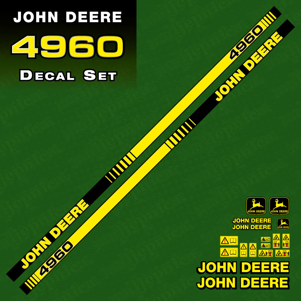 John Deere 4960 Tractor Decal (Sticker) Set replacement decal set