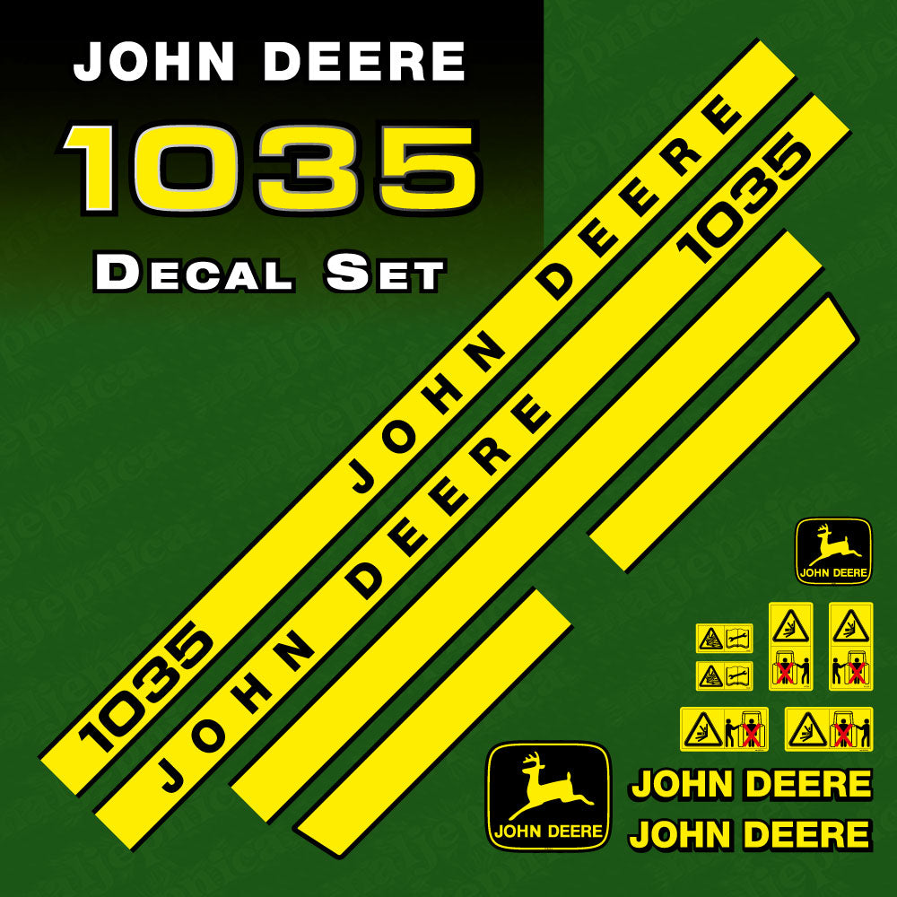John Deere 1035 Tractor Decal (Sticker) Set replacement decal set