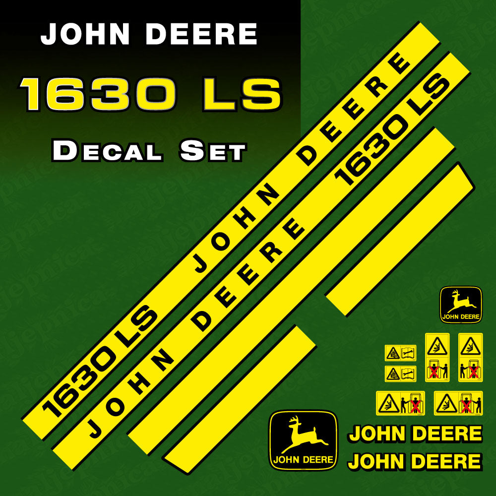 John Deere 1630 LS Tractor Decal (Sticker) Set replacement decal set