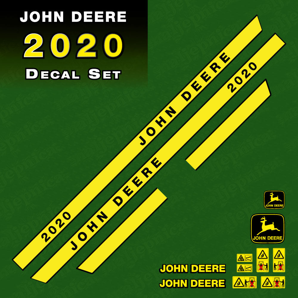 John Deere 2020 tractor decal aufkleber adesivo sticker set replacement decal set