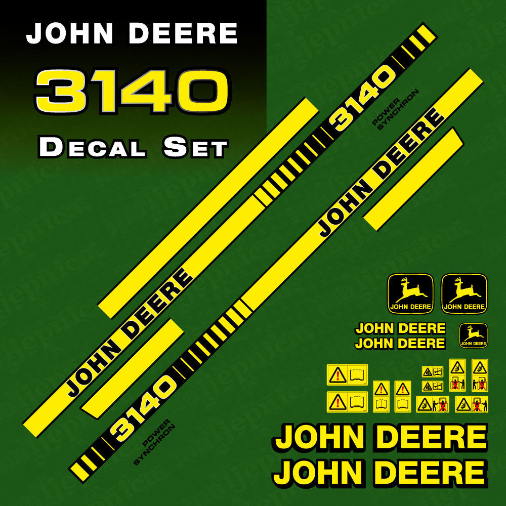 John Deere 3140 tractor decal aufkleber adesivo sticker set replacement decal set