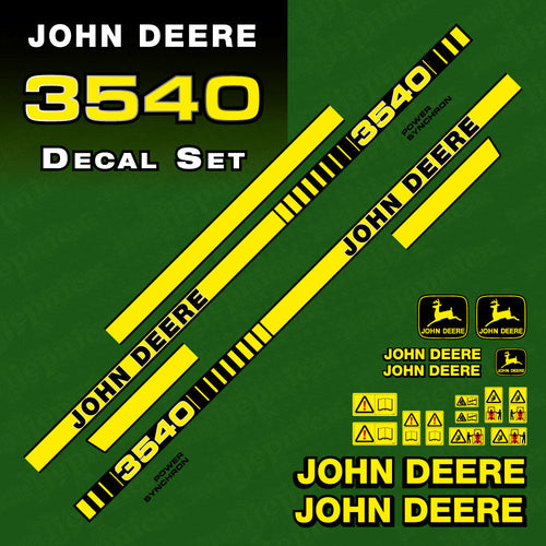John Deere 3540 Tractor Decal (Sticker) Set replacement decal set