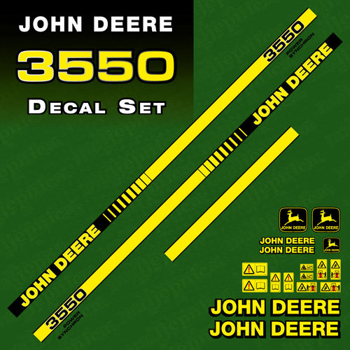 John Deere 3550 Tractor Decal (Sticker) Set replacement decal set