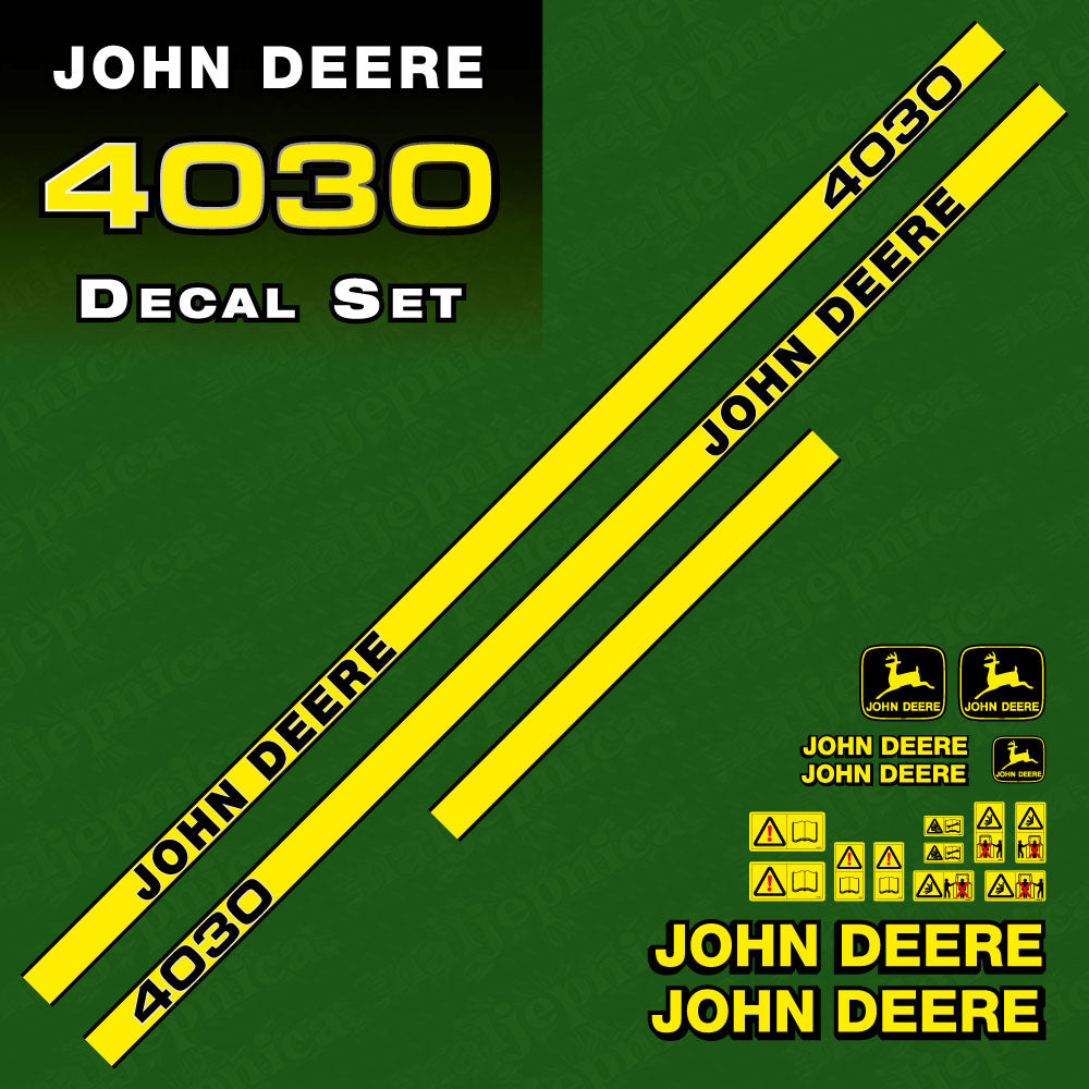 John Deere 4030 Tractor Decal (Sticker) Set replacement decal set