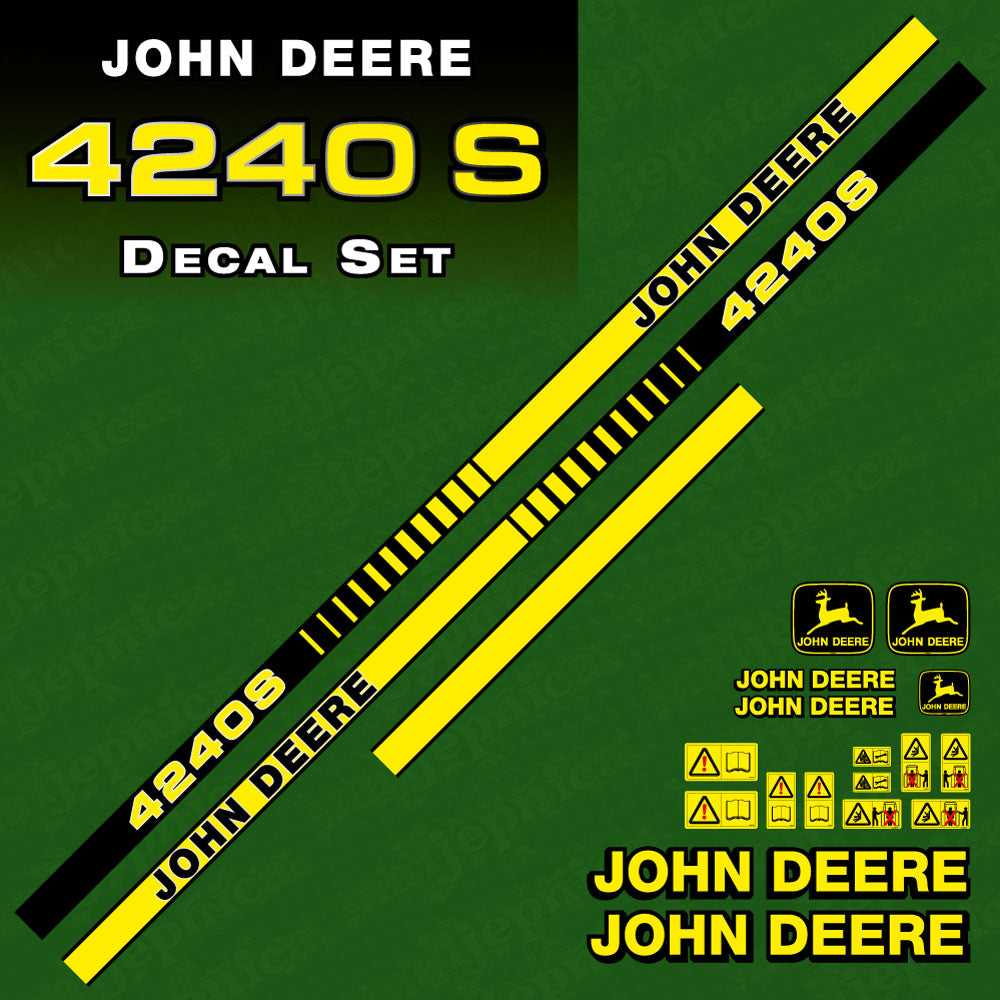 John Deere 4240 S Tractor Decal (Sticker) Set replacement decal set