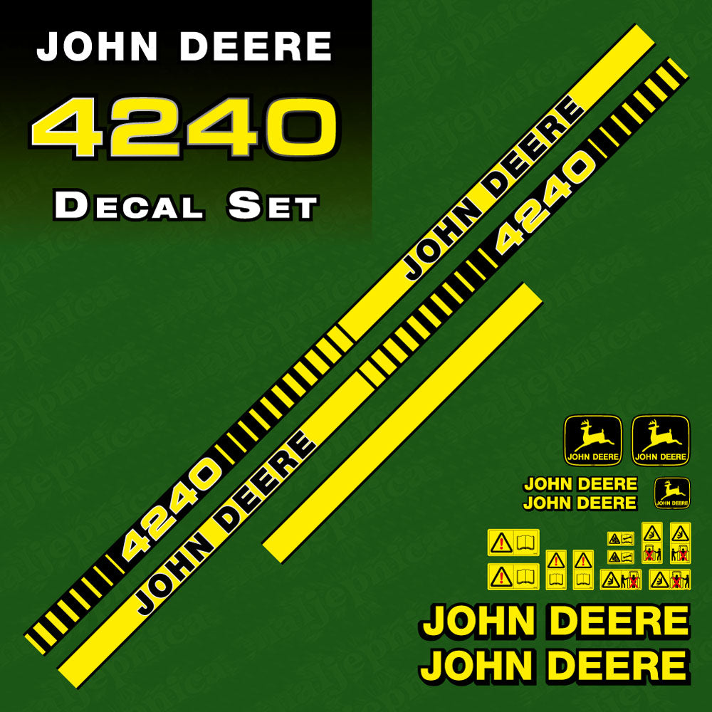 John Deere 4240 Tractor Decal (Sticker) Set replacement decal set