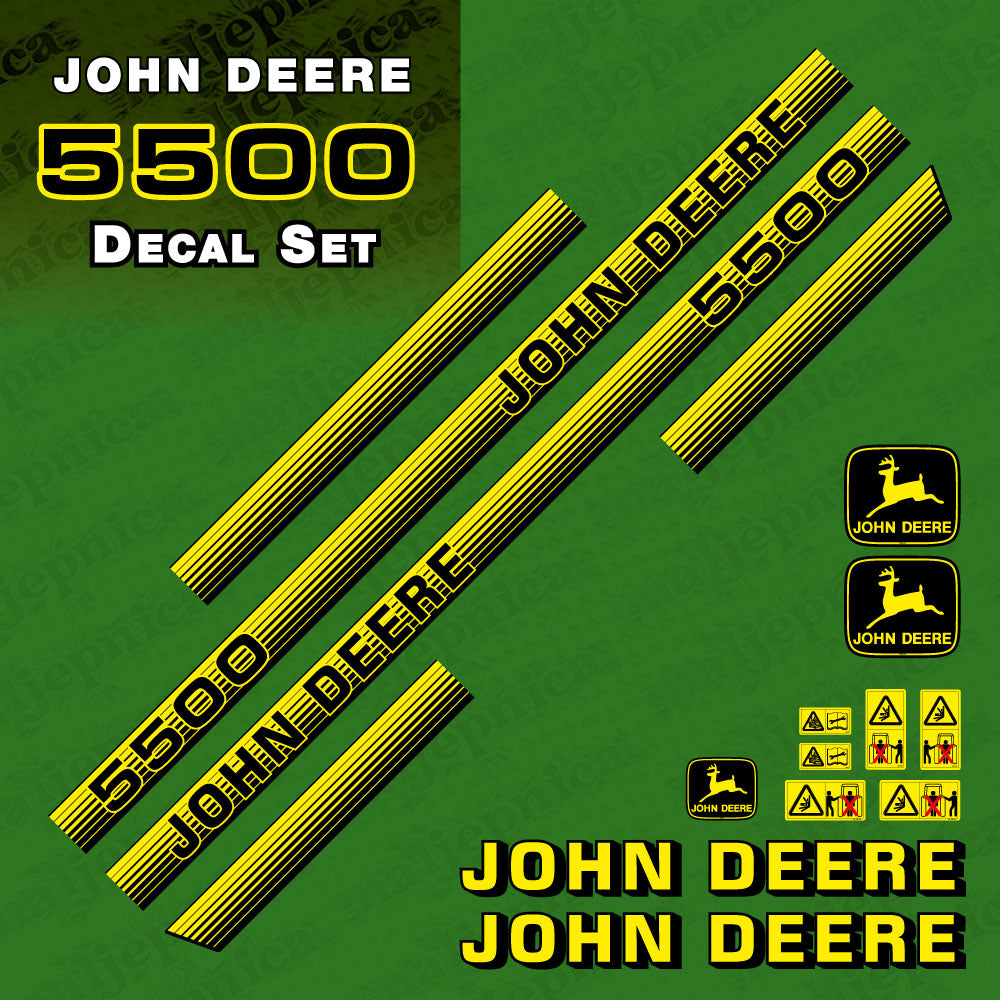 John Deere 5500 Tractor Decal (Sticker) Set replacement decal set