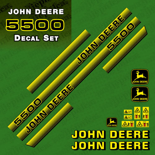 John Deere 5500 Tractor Decal (Sticker) Set replacement decal set