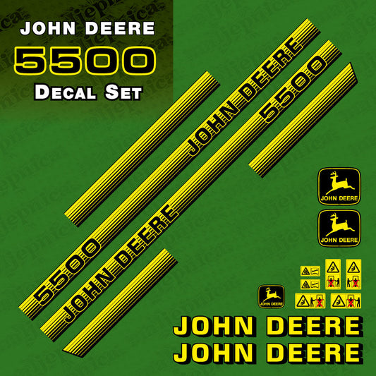 John Deere 5500 Tractor Decal (Sticker) Set replacement decal set