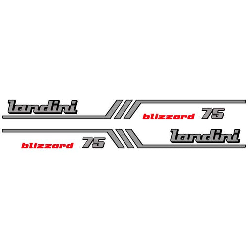 Landini blizzard 75 tractor decal aufkleber adesivo sticker set replacement decal set