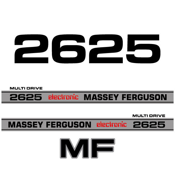 Massey Ferguson 2625 electronic decal aufkleber adesivo sticker set replacement decal set