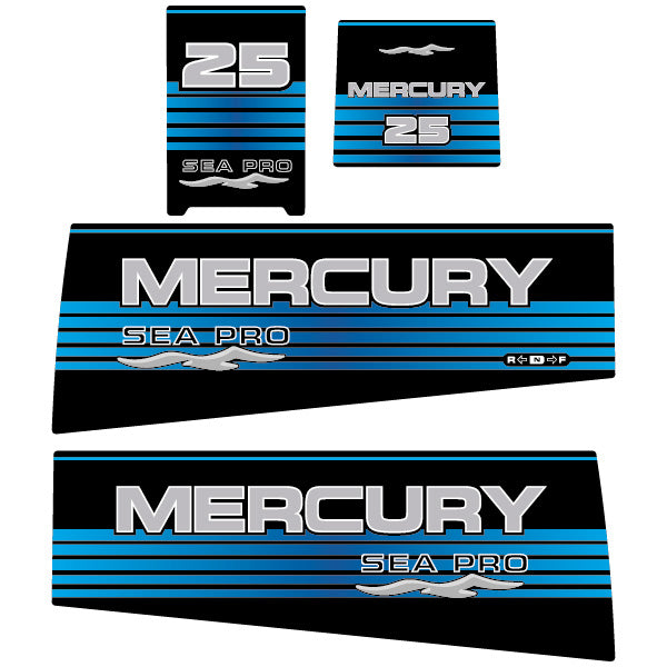 Mercury 25 SEA PRO outboard decal aufkleber adesivo sticker set replacement decal set