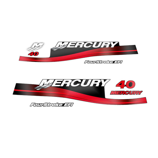Mercury 40 FS EFI (2002-2004) Outboard Compatible Replacement Decal (Sticker) Set replacement decal set