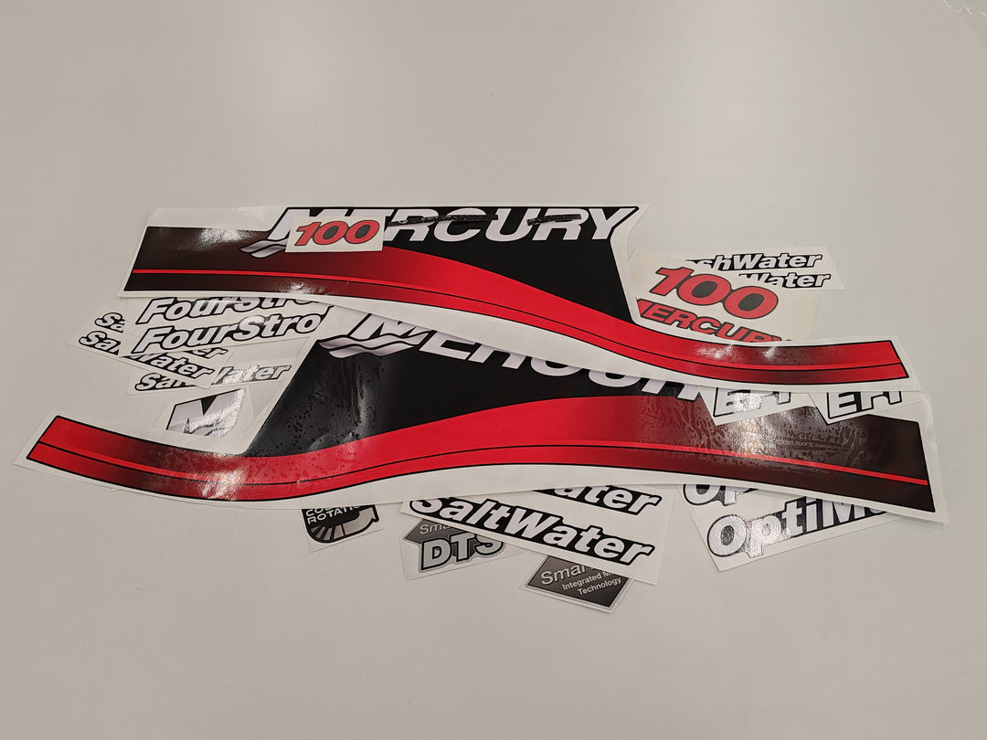Mercury 100 (1999-2004) Outboard Compatible Replacement Decal (Sticker) Set