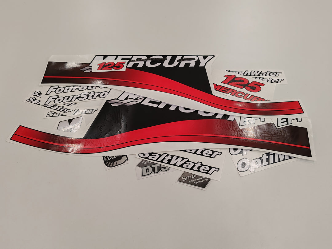 Mercury 125 (1999-2004) Outboard Compatible Replacement Decal (Sticker) Set