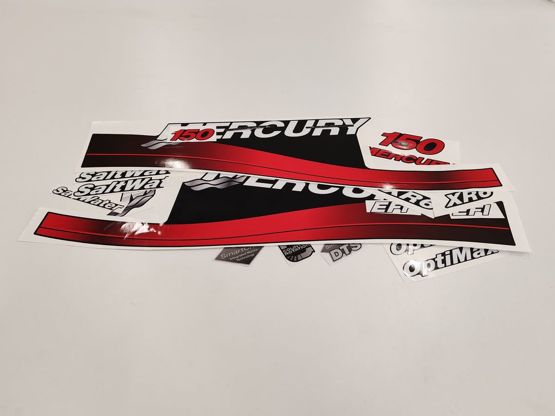 Mercury 150 (1999-2004) Outboard Compatible Replacement Decal (Sticker) Set