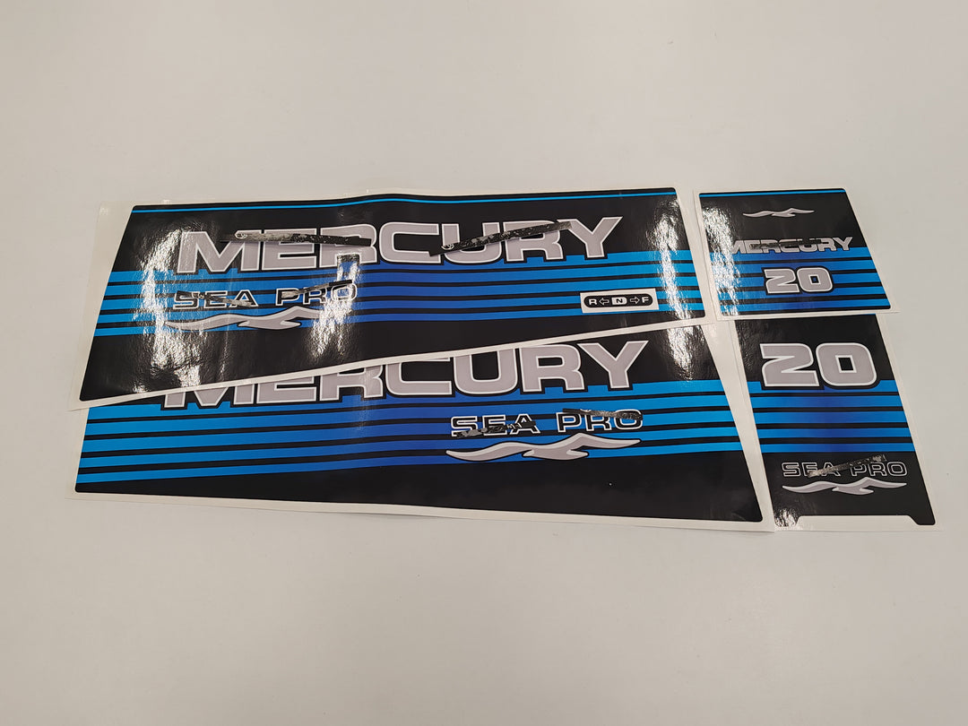 Mercury 20 (1996-1999) Sea Pro Outboard Compatible Replacement Decal (Sticker) Set