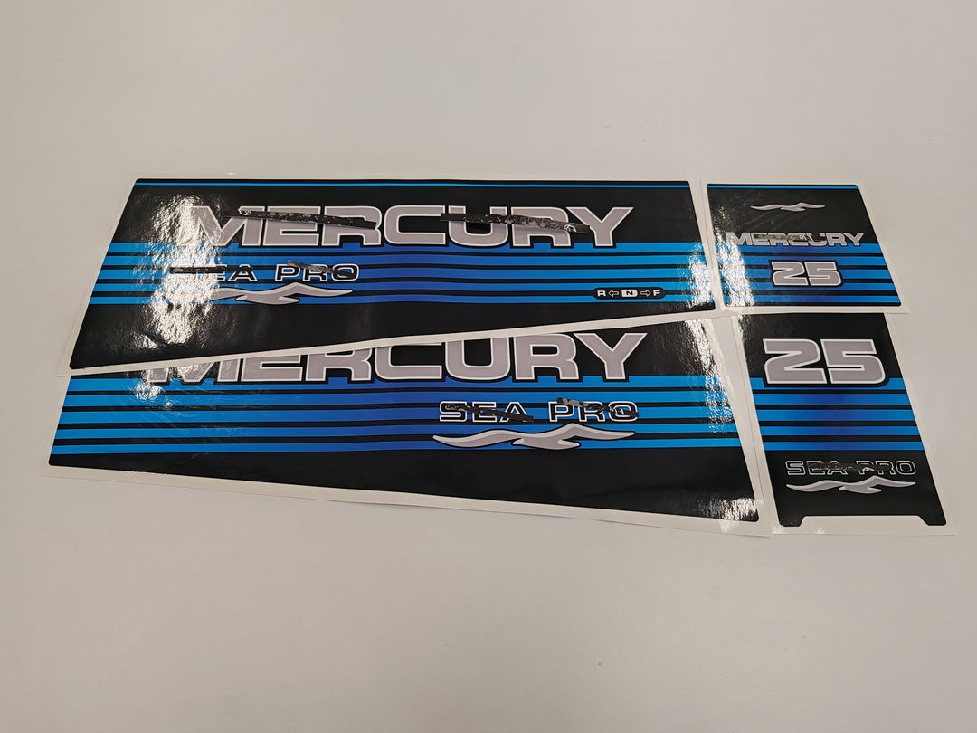 Mercury 25 (1996-1999) Sea Pro Outboard Compatible Replacement Decal (Sticker) Set