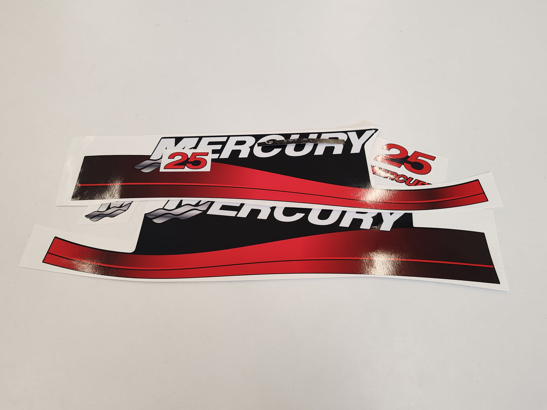 Mercury 25 (1999-2004) Outboard Compatible Replacement Decal (Sticker) Set