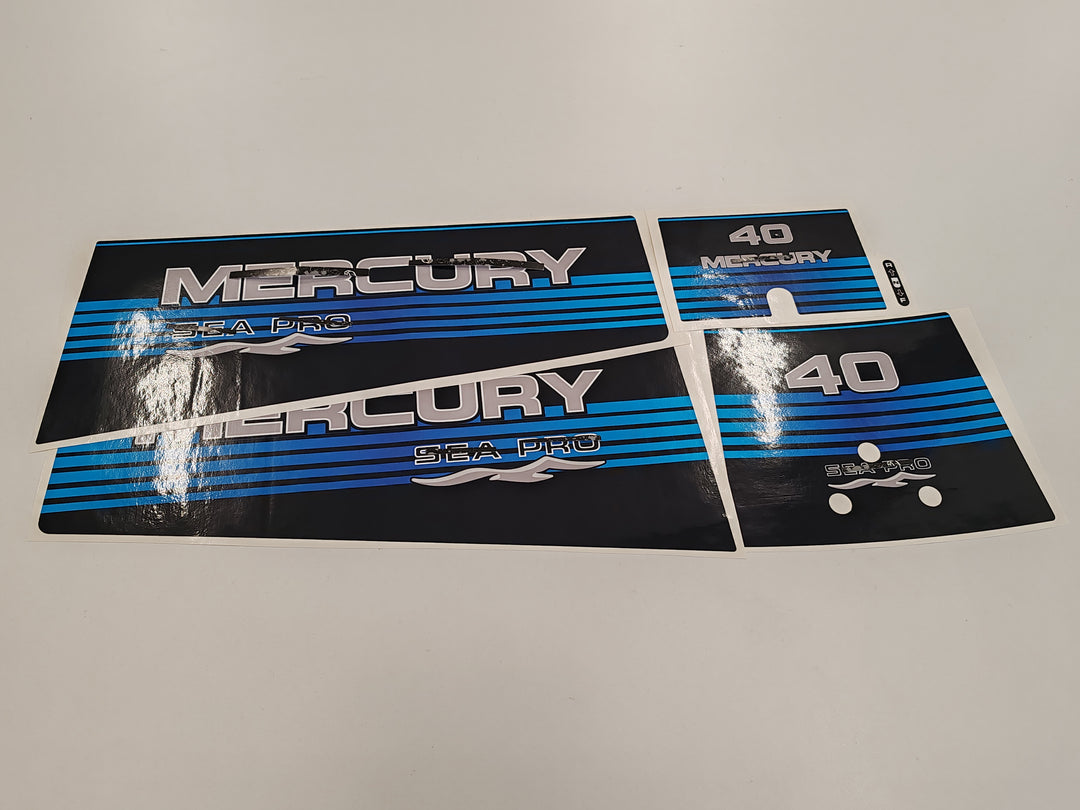 Mercury 40 (1996-1999) Sea Pro Outboard Compatible Replacement Decal (Sticker) Set