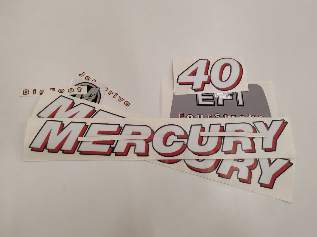 Mercury 40 Big Foot (2006-2012) Outboard Decal (Sticker / Aufkleber) Set
