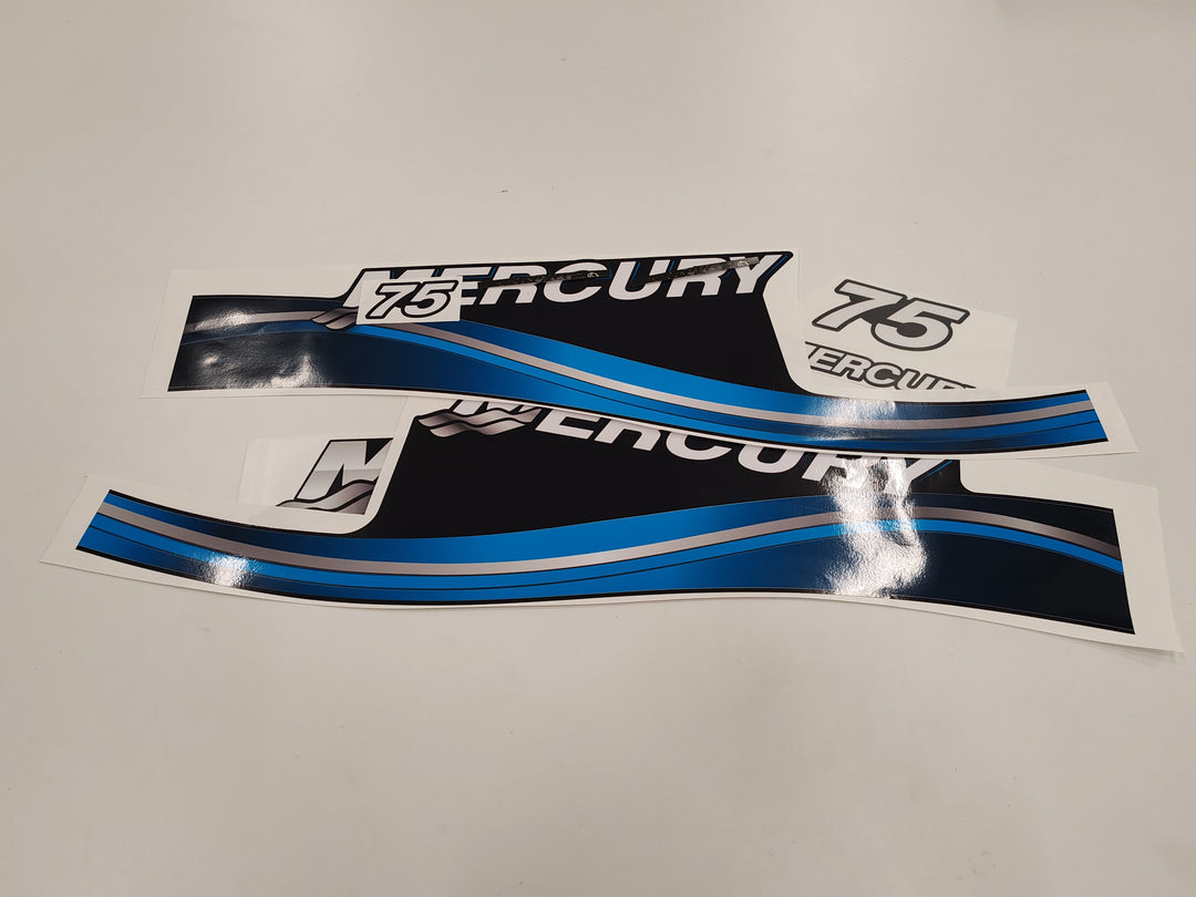 Mercury 75 Two Stroke Blue (2005) Outboard Decal / Aufkleber / Adesivo/ Sticker Set