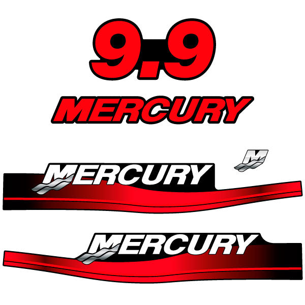 Mercury 9.9 outboard (1999-2004) decal aufkleber adesivo sticker set replacement decal set