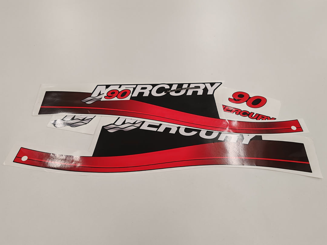 Mercury 90 (1999-2004) Outboard Compatible Replacement Decal (Sticker) Set