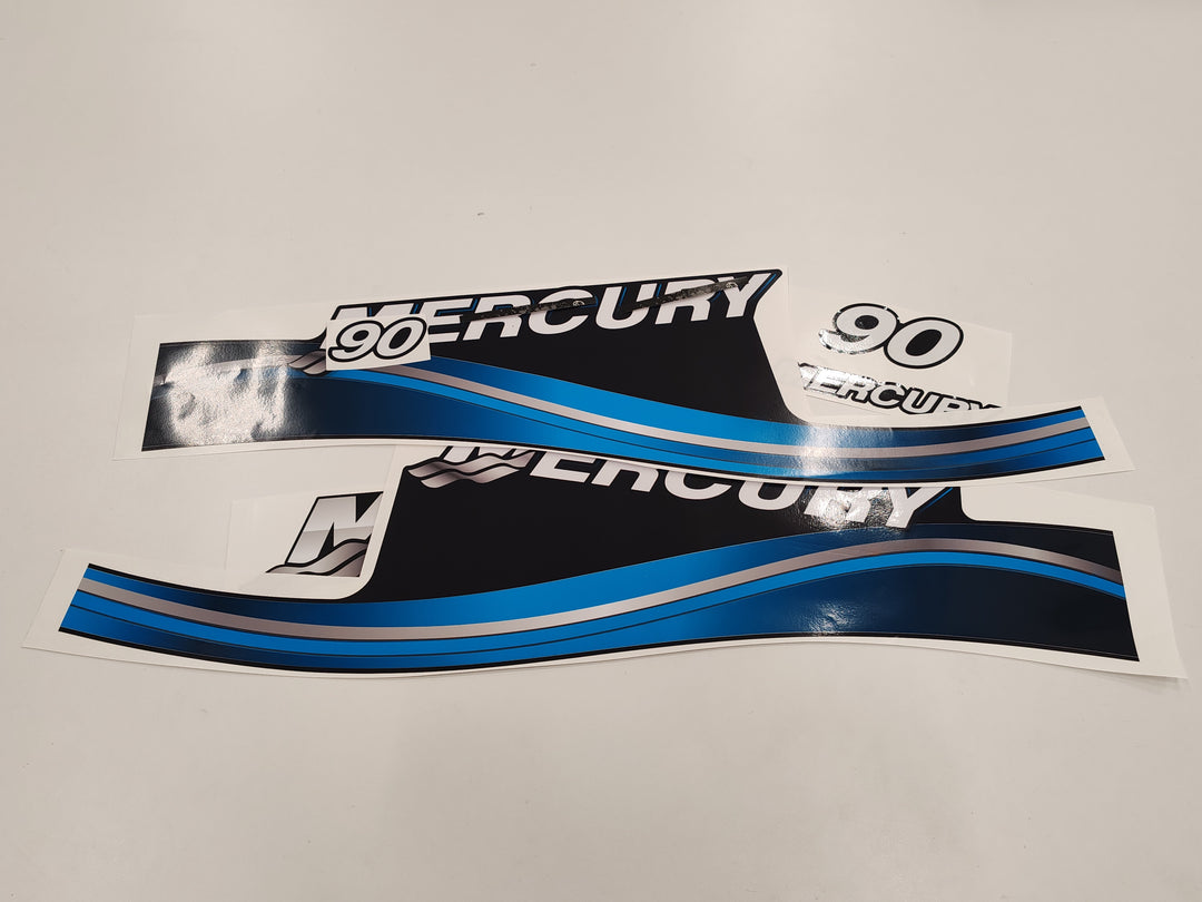 Mercury 90 Two Stroke Blue (2005) Outboard Decal / Aufkleber / Adesivo/ Sticker Set