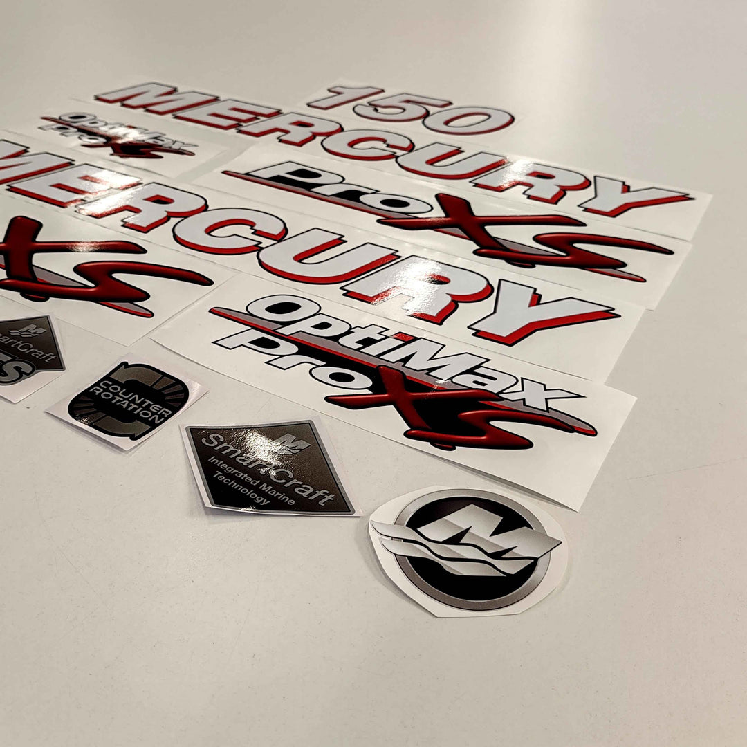 Mercury 200 ProXS OptiMax 2006-2012 Direct Injection Aftermarket Replacement Outboard Decal Sticker Set