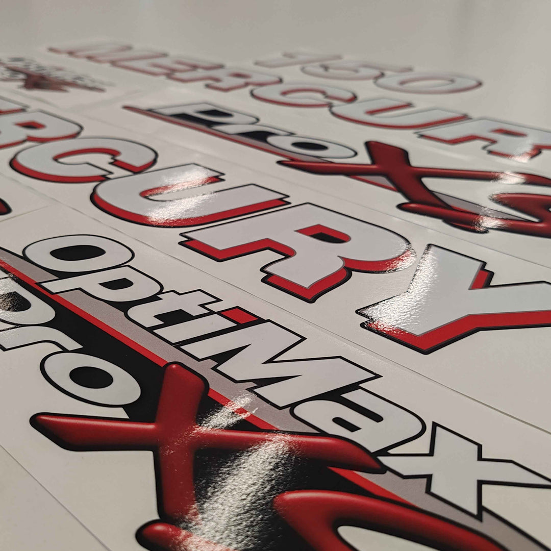 Mercury 200 ProXS OptiMax 2006-2012 Direct Injection Aftermarket Replacement Outboard Decal Sticker Set