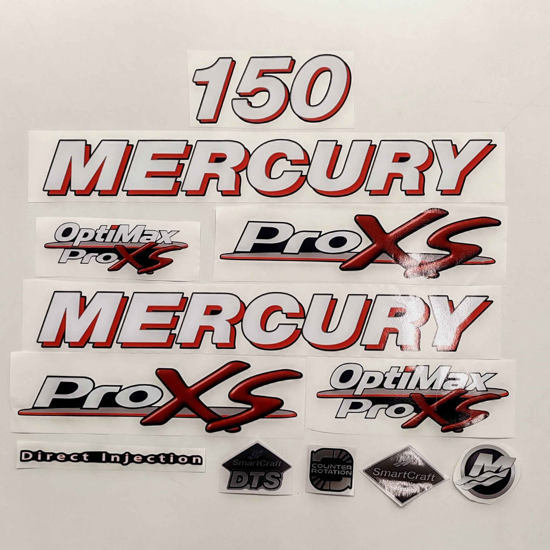Mercury 200 ProXS OptiMax 2006-2012 Direct Injection Aftermarket Replacement Outboard Decal Sticker Set