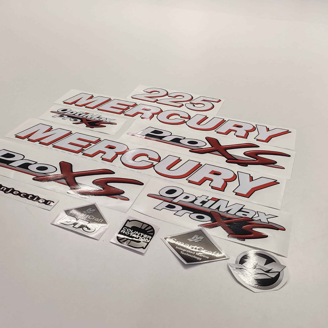 Mercury 250 ProXS OptiMax 2006-2012 Direct Injection Aftermarket Replacement Outboard Decal Sticker Set