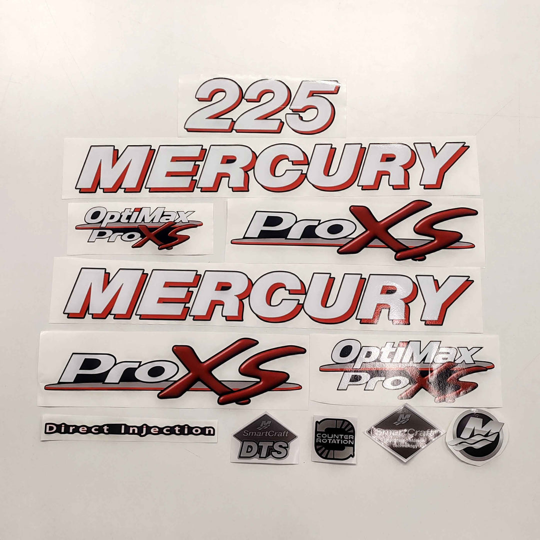 Mercury 250 ProXS OptiMax 2006-2012 Direct Injection Aftermarket Replacement Outboard Decal Sticker Set