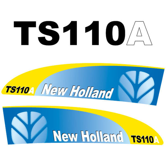 New Holland TS110A tractor decal aufkleber sticker set replacement decal set