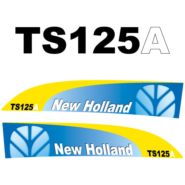 New Holland TS125A tractor decal aufkleber adesivo sticker set replacement decal set