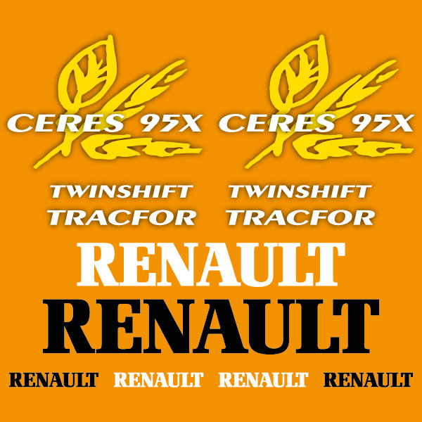 Renault Ceres 95X tractor decal aufkleber adesivo autocollant sticker set replacement decal set