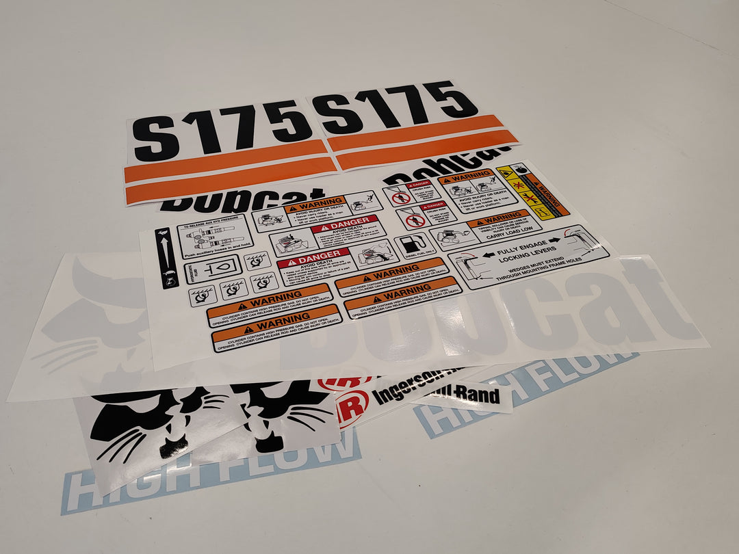 Bobcat S175 High Flow Loader Aftermarket Decal  Aufkleber  Adesivo  Sticker  Replacement Set