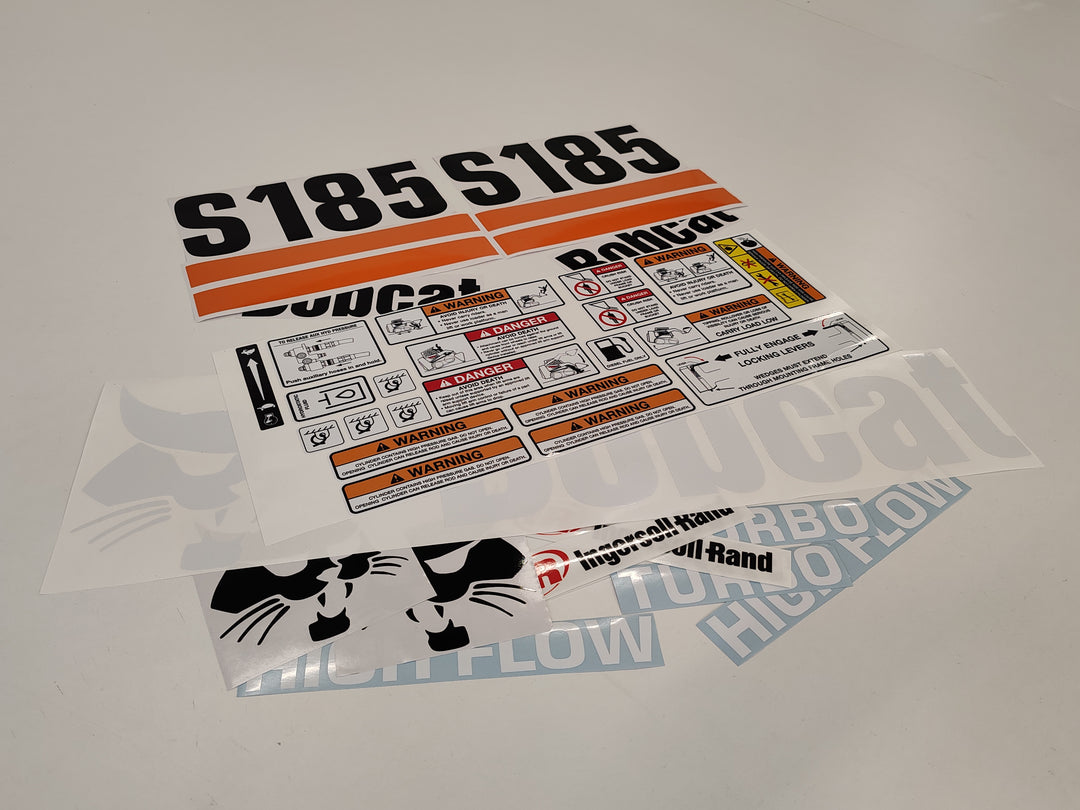 Bobcat S185 Turbo High Flow Loader Aftermarket Decal  Aufkleber  Adesivo  Sticker  Replacement Set