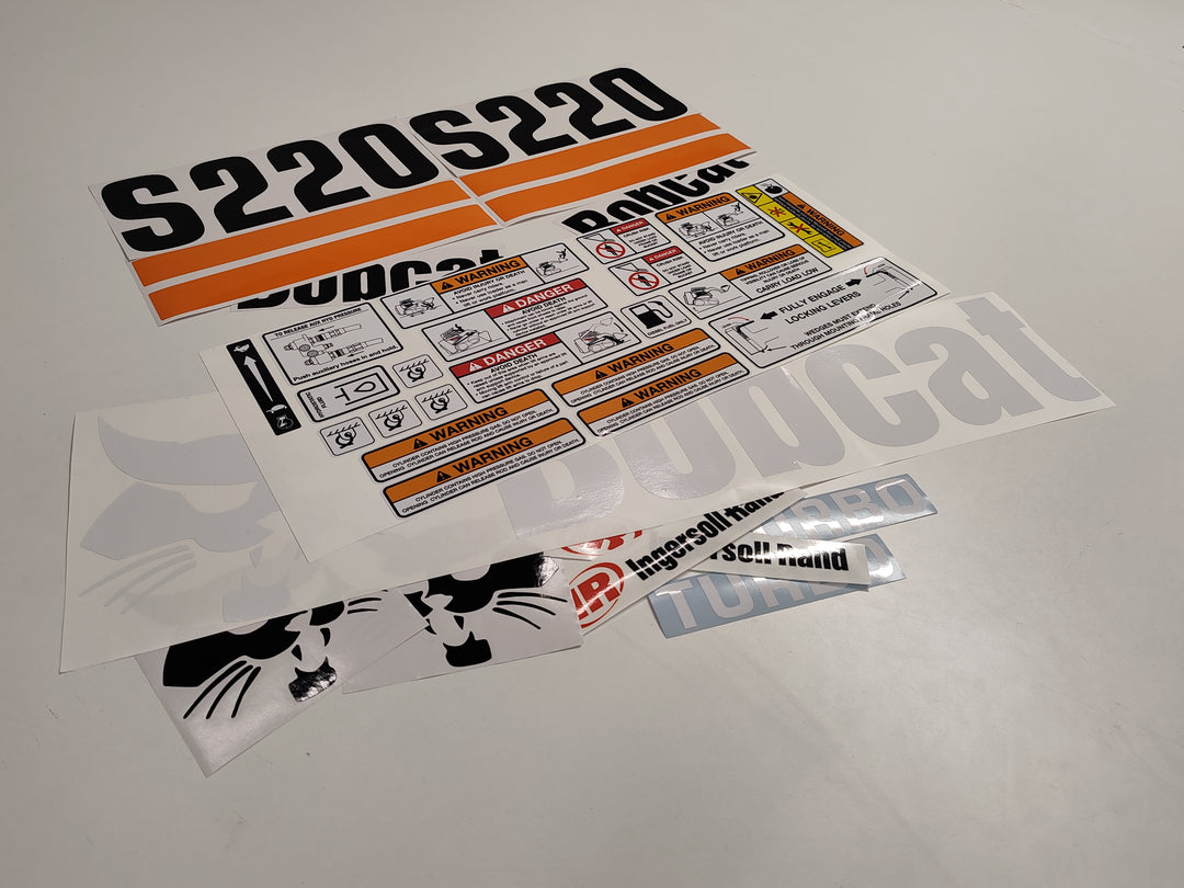 Bobcat S220 Turbo Loader Aftermarket Decal  Aufkleber  Adesivo  Sticker  Replacement Set