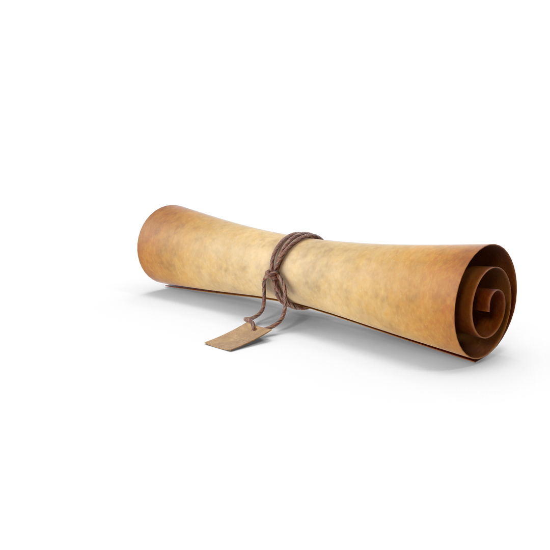 Paper scroll with message replacement decal set