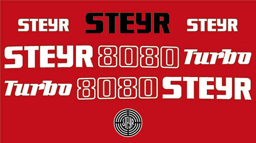 Steyr 8080 turbo tractor decal aufkleber adesivo sticker set replacement decal set
